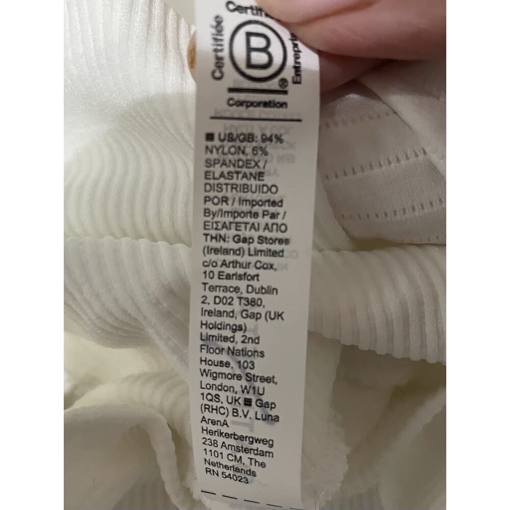 Athleta Flurry Blizzard Rib Turtleneck Large Bright White Seamless Stretch - Picture 8 of 9